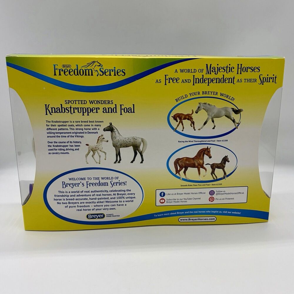 Breyer #62207 Spotted Wonders Knabstrupper & Foal Freedom Series White Brown NEW - Picture 2 of 12